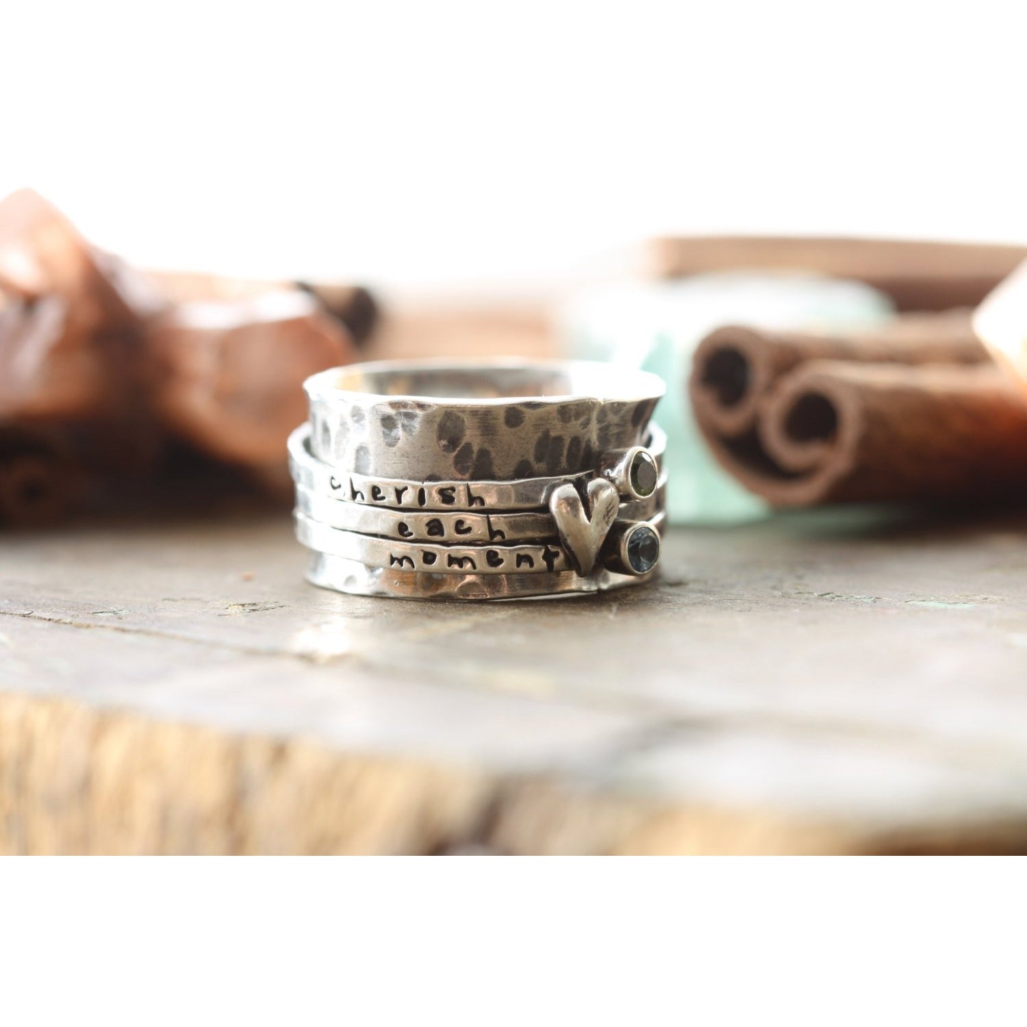Sterling Silver Floral Texture Spinner Ring – Cherokee Ridge Jewelry Designs